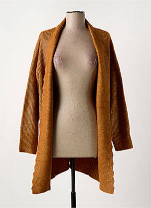 Gilet manches longues manches longues marron MD'M femme