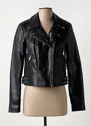 Veste simili cuir poches noir VERO MODA femme