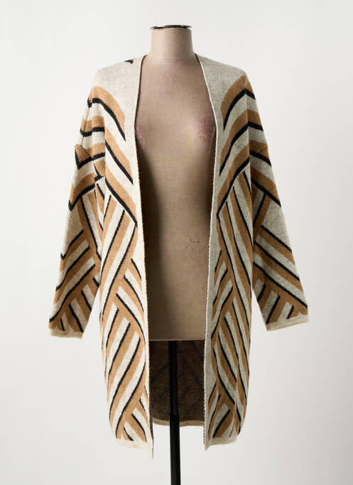 Gilet manches longues beige PAZ TORRAS pour femme