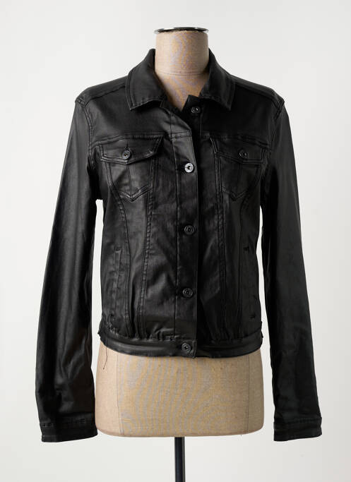 Veste simili cuir noir PLACE DU JOUR pour femme