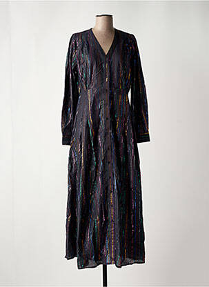 Robe longue manches longues manches longues noir AN' GE femme
