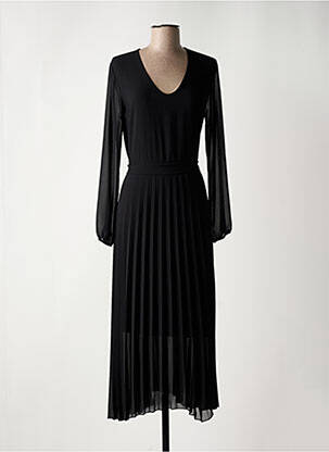 Robe longue manches longues manches longues noir LOLA ESPELETA femme