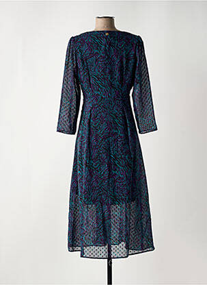 Robe mi-longue manches 3/4 manches 3/4 vert LOLA ESPELETA femme