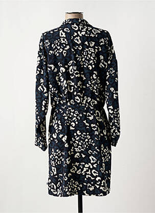 Robe mi-longue manches longues manches longues bleu LE TEMPS DES CERISES femme