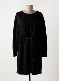 Robe courte manches longues manches longues noir MD'M femme