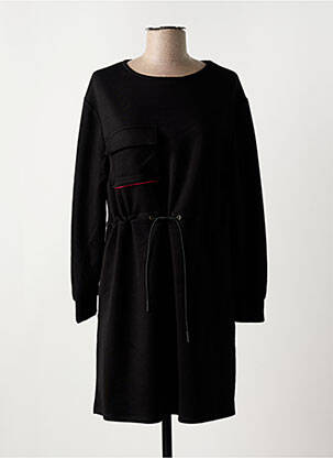 Robe courte manches longues manches longues noir MD'M femme