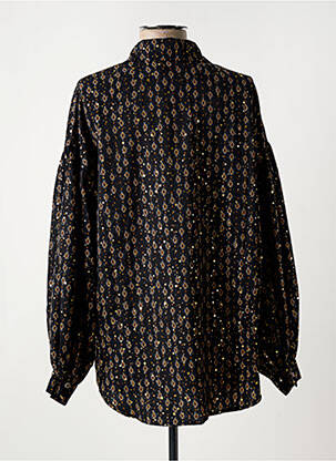 Chemisier tissage crêpe manches longues noir MOLLY BRACKEN femme