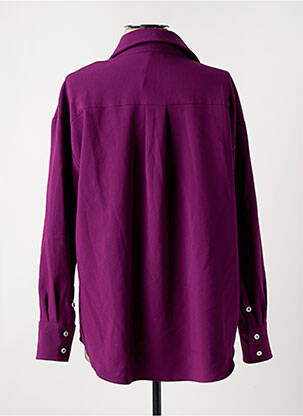 Chemisier coupe cintrée manches longues violet ORAIJE femme