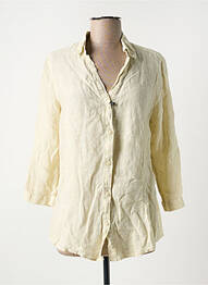 Chemisier coupe cintrée manches 3/4 jaune PATCHWORK femme