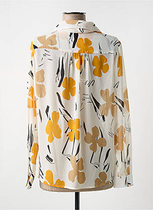 Blouse légère et transparente manches longues jaune HIPPOCAMPE femme