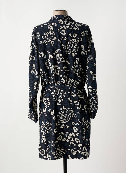 Robe mi-longue manches longues manches longues bleu LE TEMPS DES CERISES femme