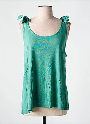 Débardeur tissage jersey sans manche vert LOLA ESPELETA femme