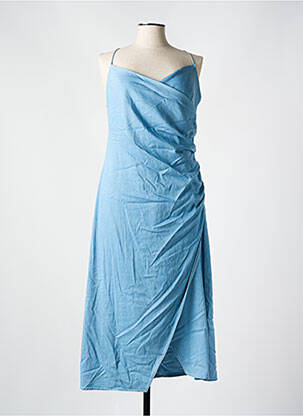 Robe longue coupe cintrée fines bretelles bleu SALSA femme