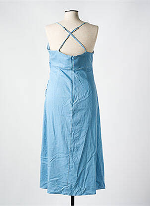 Robe longue coupe cintrée fines bretelles bleu SALSA femme