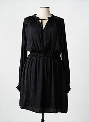 Robe mi-longue manches longues manches longues noir SALSA femme