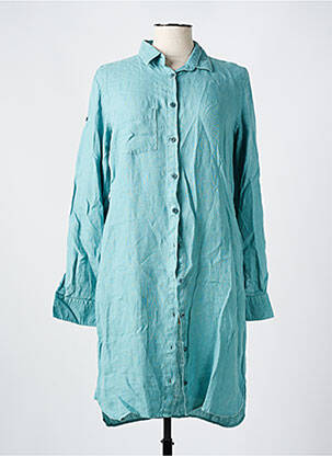 Robe mi-longue manches longues manches longues bleu LA CIBLE ROUGE femme