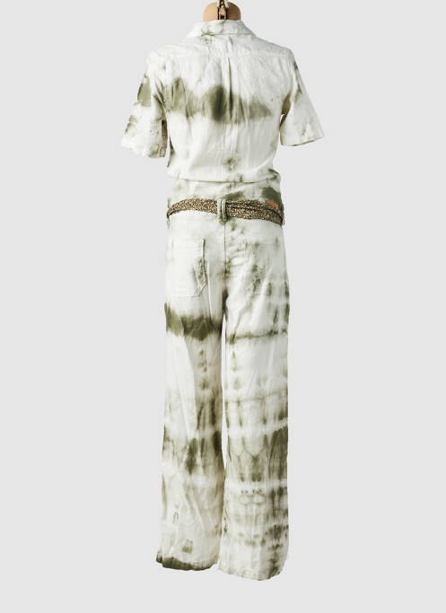Combi-pantalon fermeture boutonnée sur le devant manches courtes vert LE TEMPS DES CERISES femme