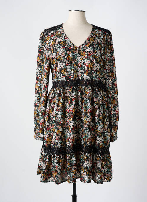 Robe mi-longue noir LE TEMPS DES CERISES pour femme