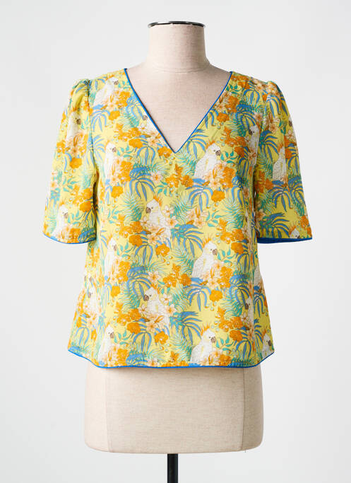 Top jaune HIPPOCAMPE pour femme