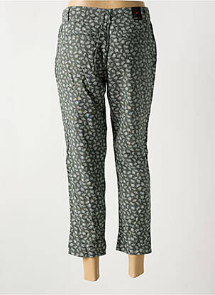 Pantalon chino fermeture zippée sous rabat boutonné taille normale vert LA CIBLE ROUGE femme