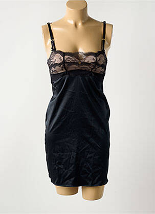 Nuisette/combinette tissage satiné noir CHANTELLE femme