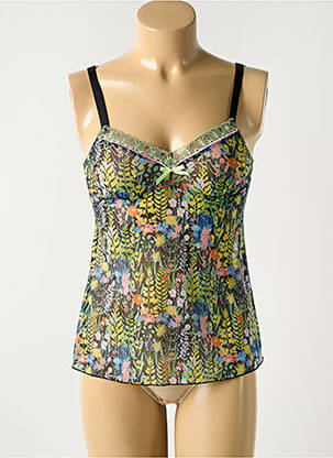 Top/caraco bretelles élastiquées ajustables vert FREYA femme