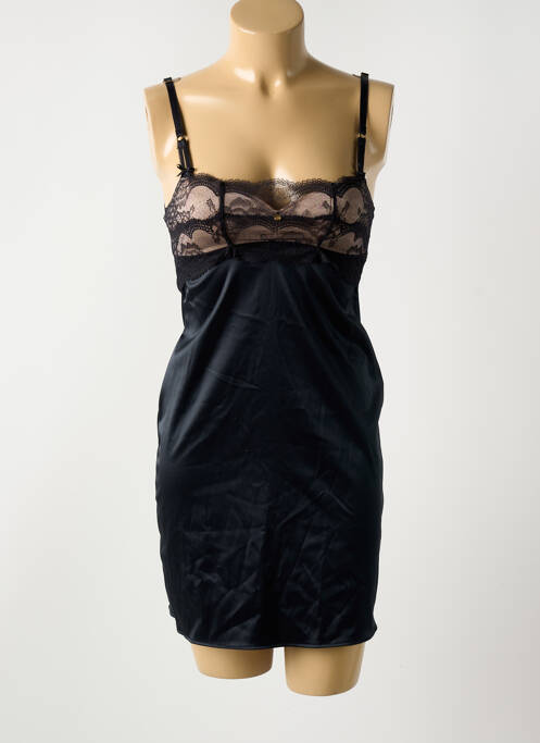 Nuisette/combinette tissage satiné noir CHANTELLE femme
