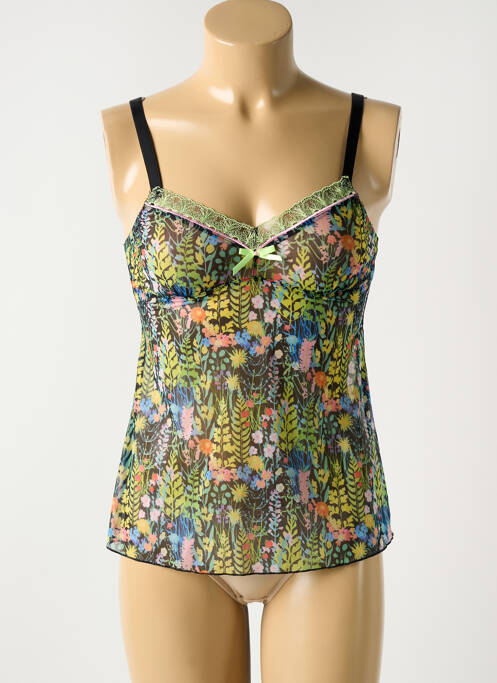Top/caraco bretelles élastiquées ajustables vert FREYA femme