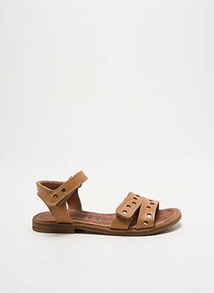 Sandales/nu pieds tissage métallisé chiquet marron BELLAMY fille