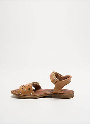 Sandales/nu pieds tissage métallisé chiquet marron BELLAMY fille