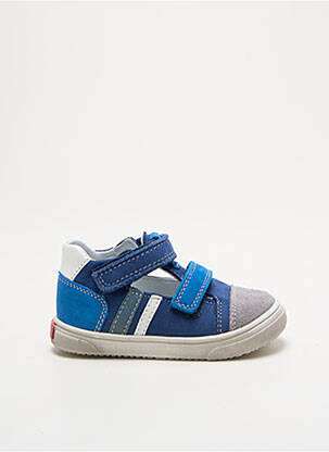 Sandales/nu pieds nubuck bout rond bleu BOPY garçon