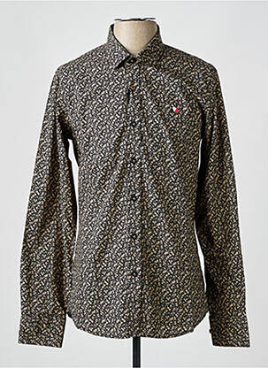 Chemise manches longues manches longues noir CAMBERABERO homme