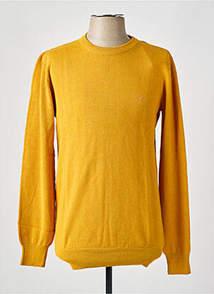 Pull col rond manches longues jaune CAMBERABERO homme