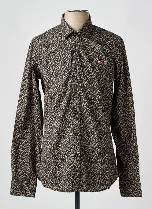 Chemise manches longues manches longues noir CAMBERABERO homme