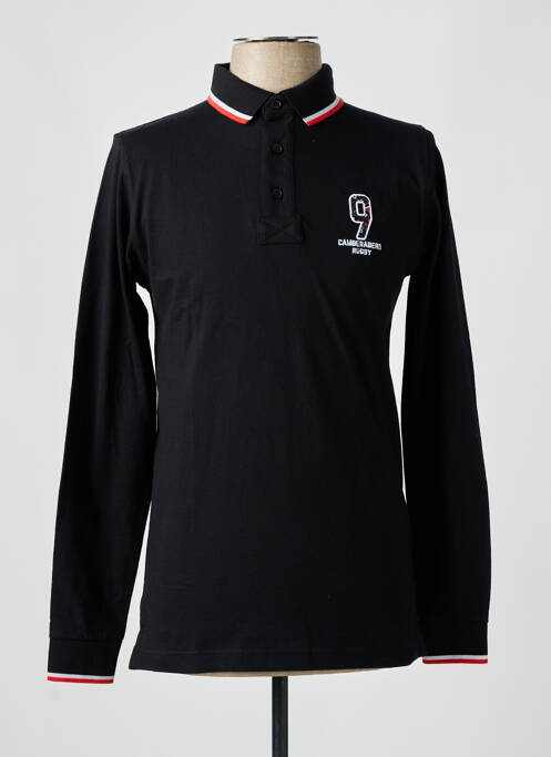 Polo manches longues manches longues noir CAMBERABERO homme
