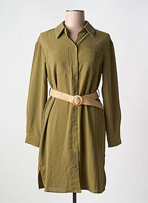 Robe courte manches longues manches longues vert VERO MODA femme