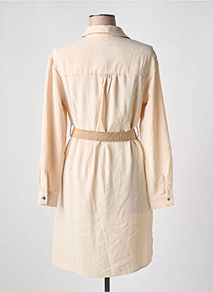 Robe courte manches longues manches longues beige VERO MODA femme