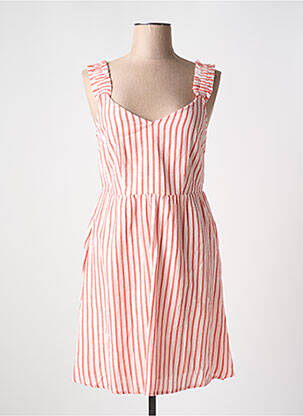 Robe courte tissage crêpe fines bretelles rouge VERO MODA femme