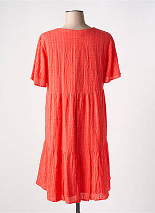 Robe courte coupe évasée manches courtes orange VERO MODA femme