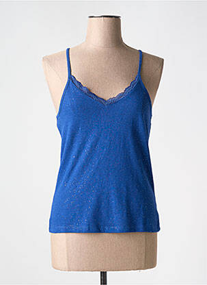 Top stretch fines bretelles bleu VERO MODA femme