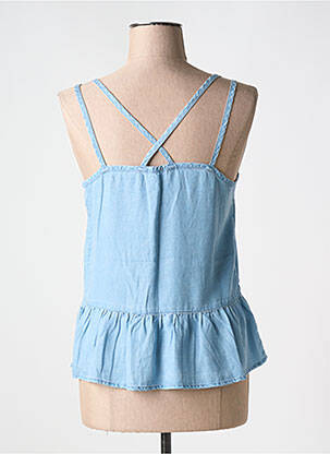 Top col v fines bretelles bleu VERO MODA femme