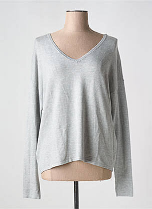 Pull tissage chiné manches longues gris VERO MODA femme