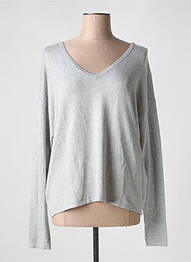 Pull tissage chiné manches longues gris VERO MODA femme