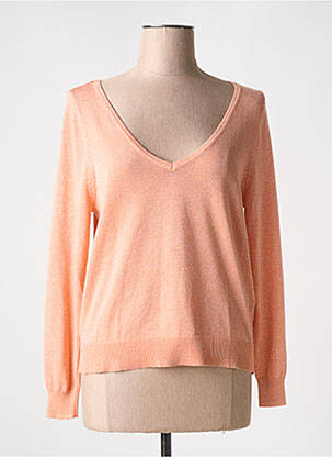 Pull col v manches longues orange VERO MODA femme