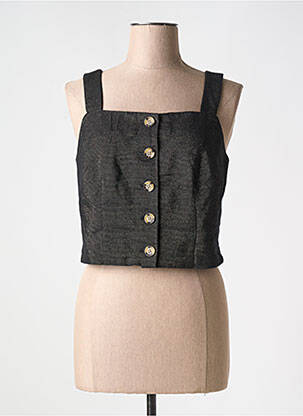 Top col carré fines bretelles noir VERO MODA femme