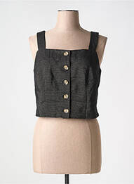 Top col carré fines bretelles noir VERO MODA femme