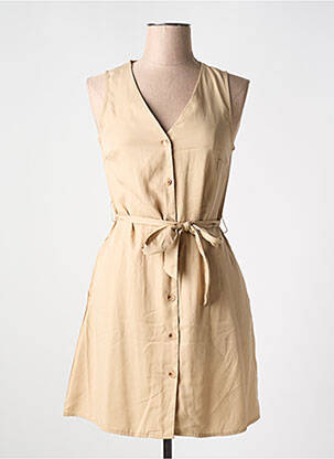 Robe mi-longue beige VERO MODA pour femme