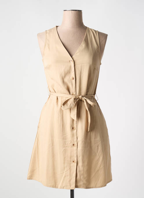 Robe mi-longue beige VERO MODA pour femme