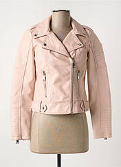Veste simili cuir rose VERO MODA pour femme seconde vue