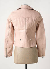 Veste simili cuir rose VERO MODA pour femme seconde vue